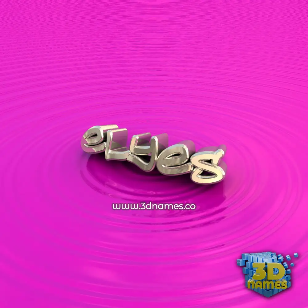 elyes in Pink Graffiti style - 3D name wallpaper