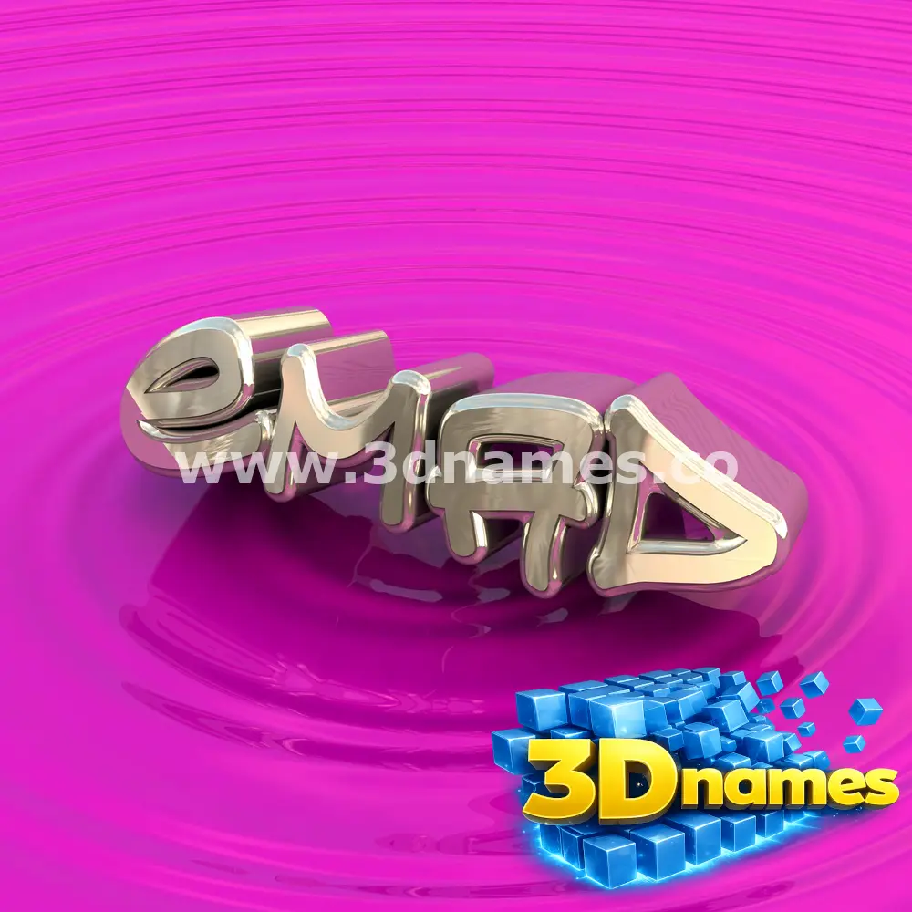 emad in Pink Graffiti style - 3D name wallpaper