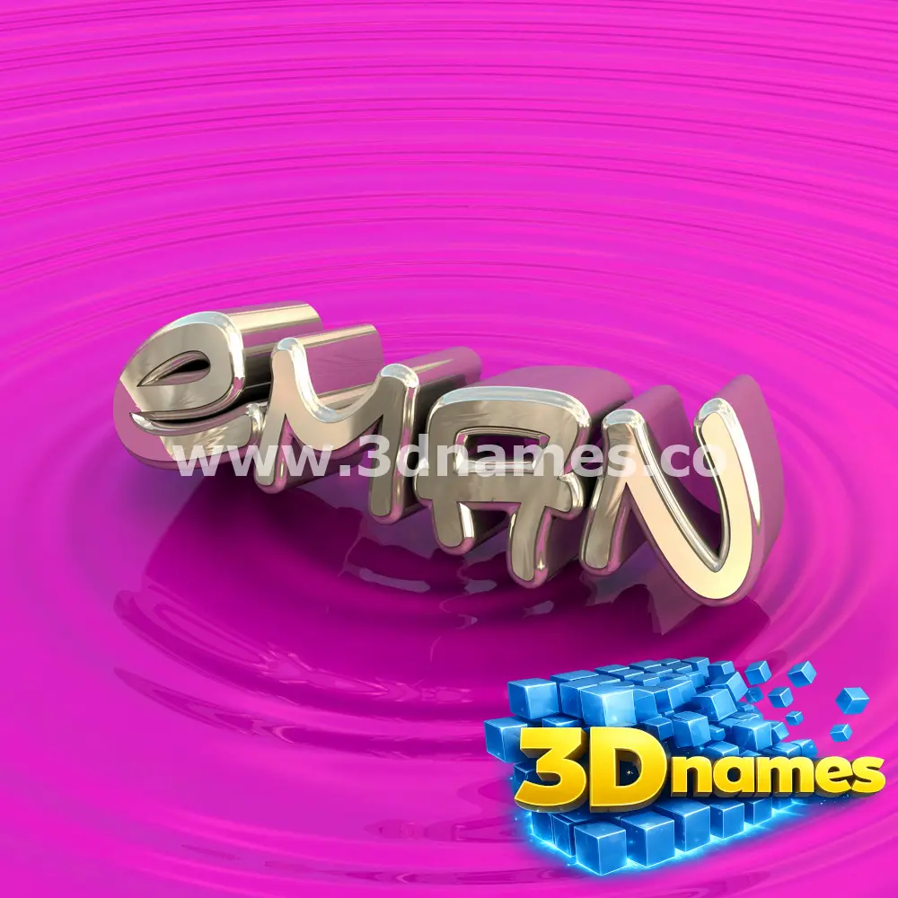 eman in Pink Graffiti style - 3D name wallpaper