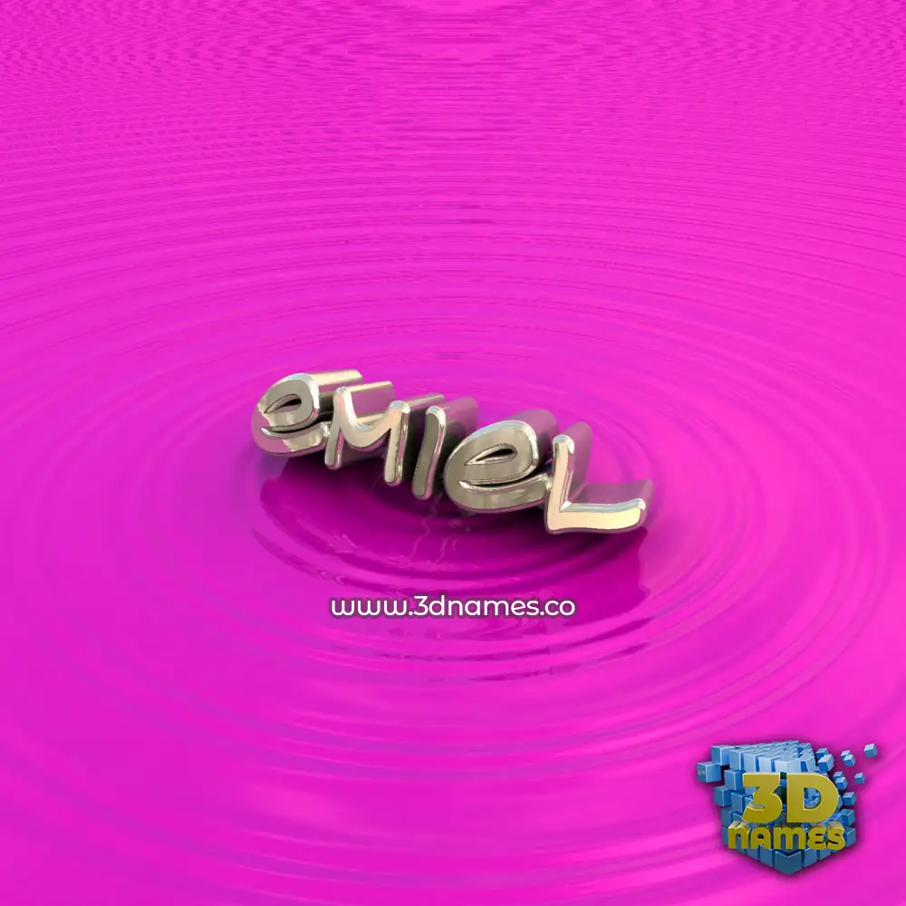 emiel in Pink Graffiti style - 3D name wallpaper