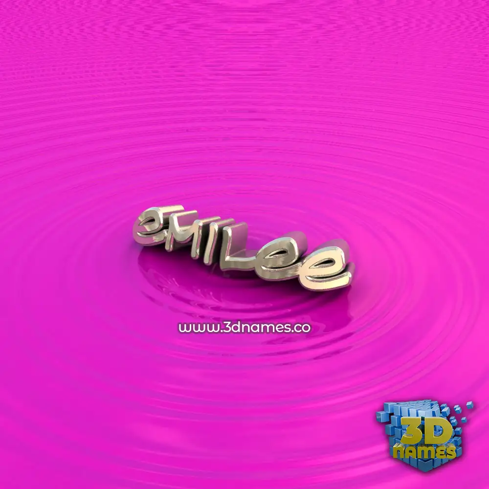 emilee in Pink Graffiti style - 3D name wallpaper
