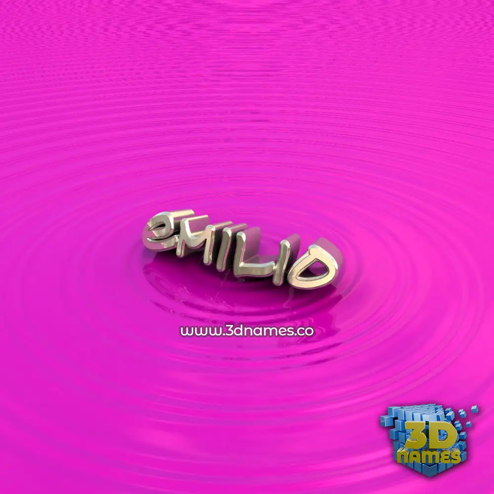 emilio in Pink Graffiti style - 3D name wallpaper