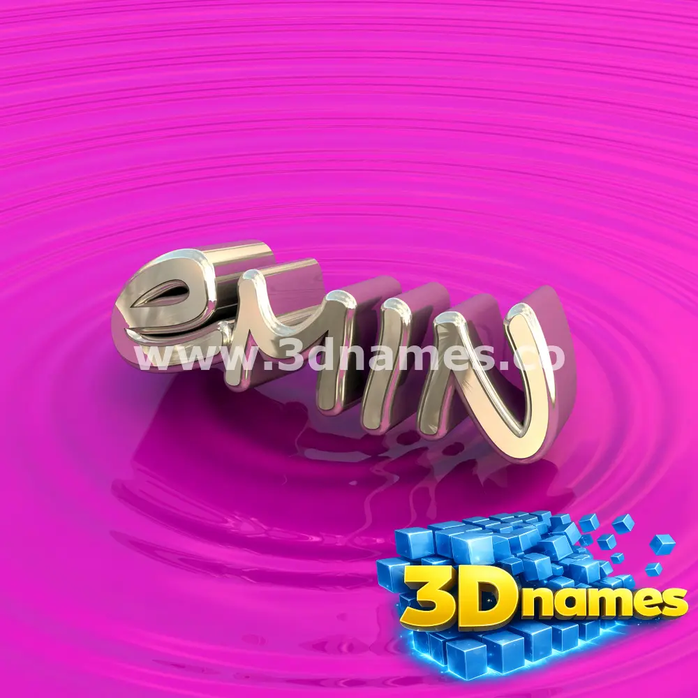 emin in Pink Graffiti style - 3D name wallpaper