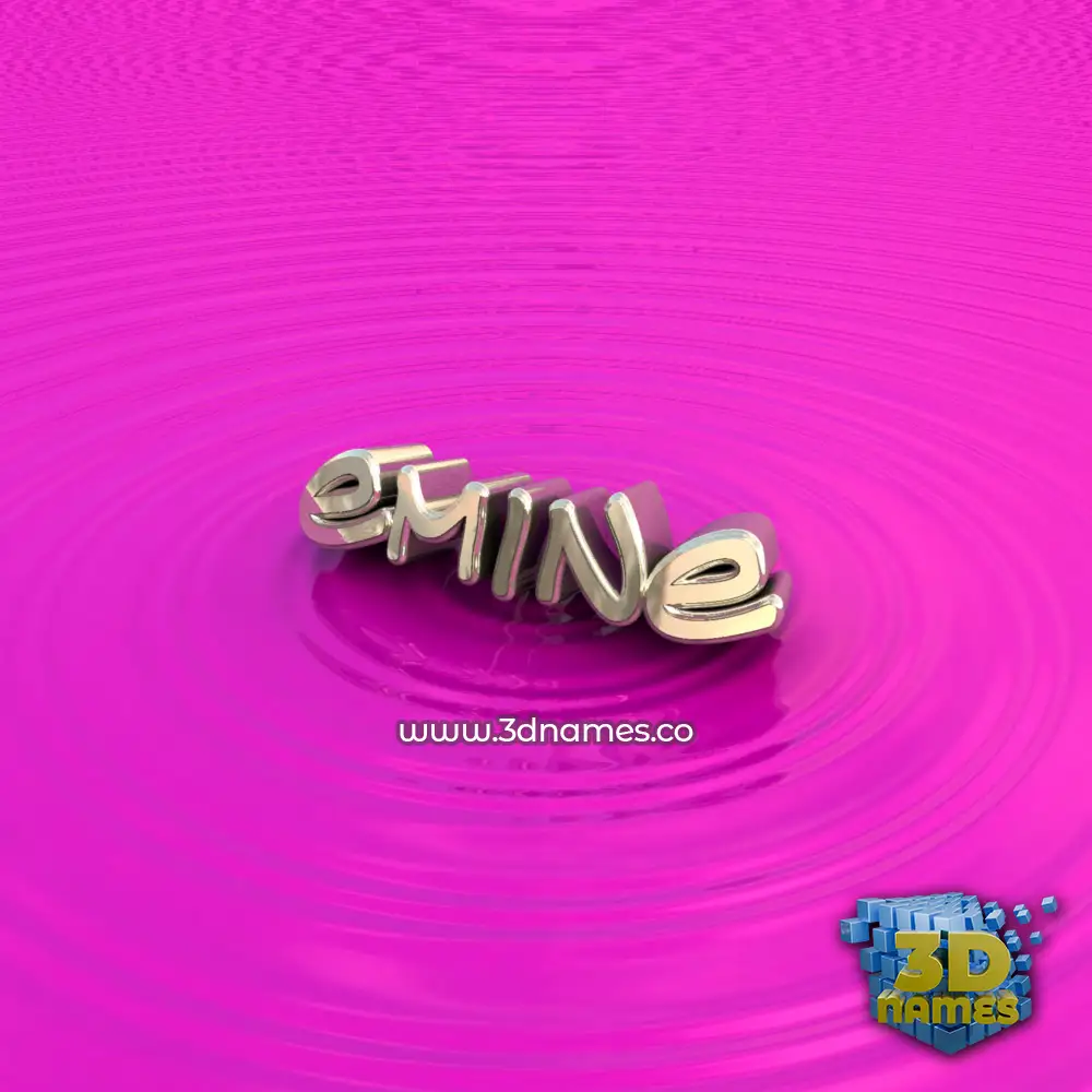 emine in Pink Graffiti style - 3D name wallpaper