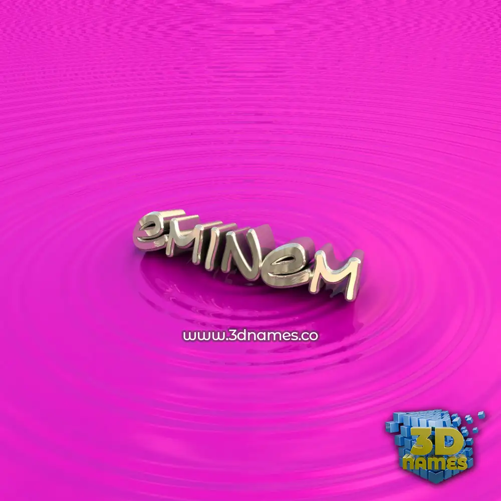 eminem in Pink Graffiti style - 3D name wallpaper