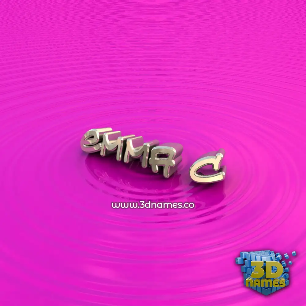 emma c in Pink Graffiti style - 3D name wallpaper
