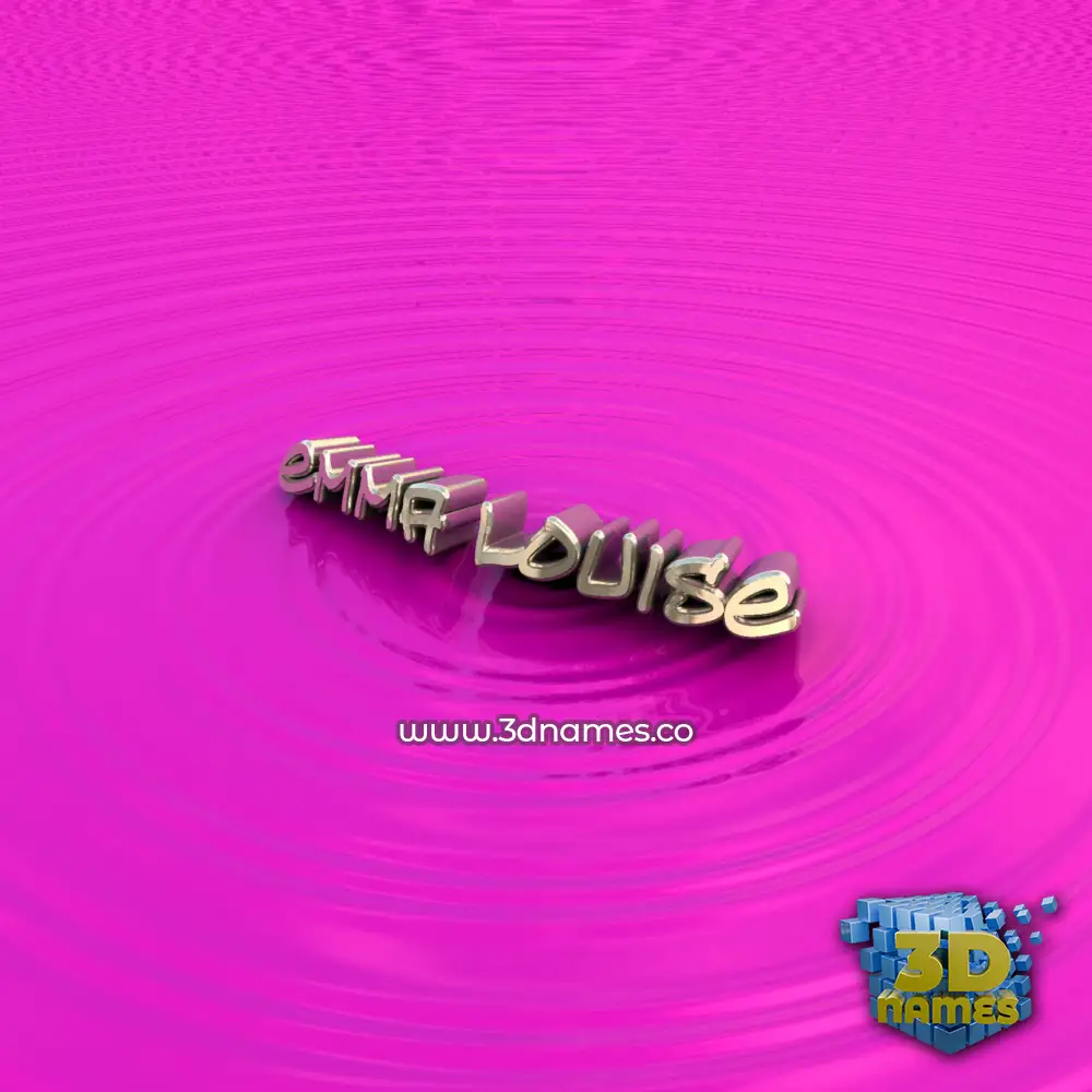 emma louise in Pink Graffiti style - 3D name wallpaper