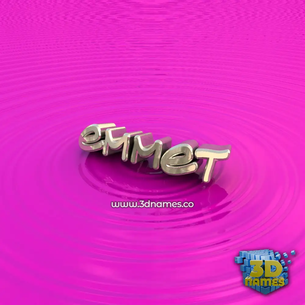 emmet in Pink Graffiti style - 3D name wallpaper