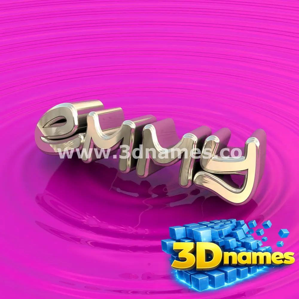 emmy in Pink Graffiti style - 3D name wallpaper
