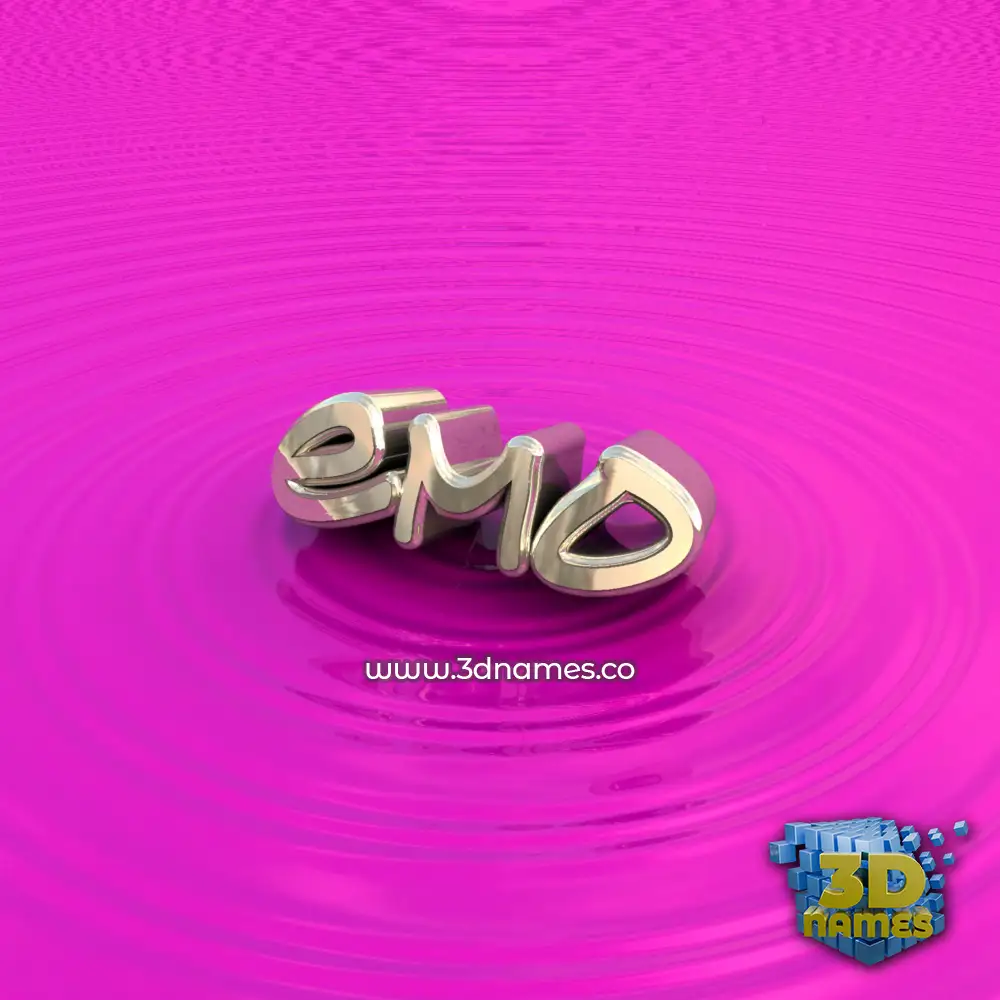 emo in Pink Graffiti style - 3D name wallpaper