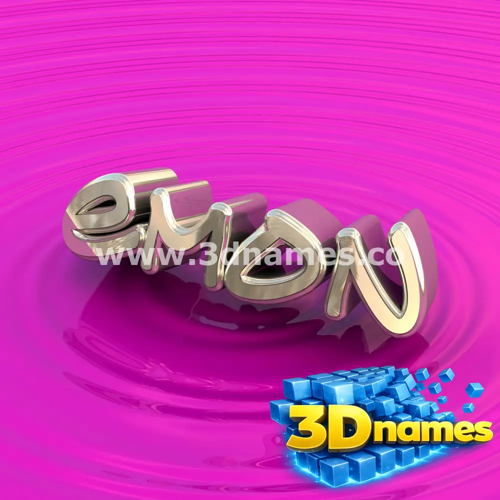 emon in Pink Graffiti style - 3D name wallpaper