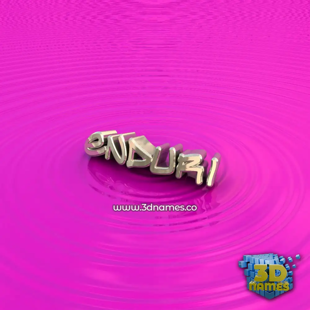 enduri in Pink Graffiti style - 3D name wallpaper