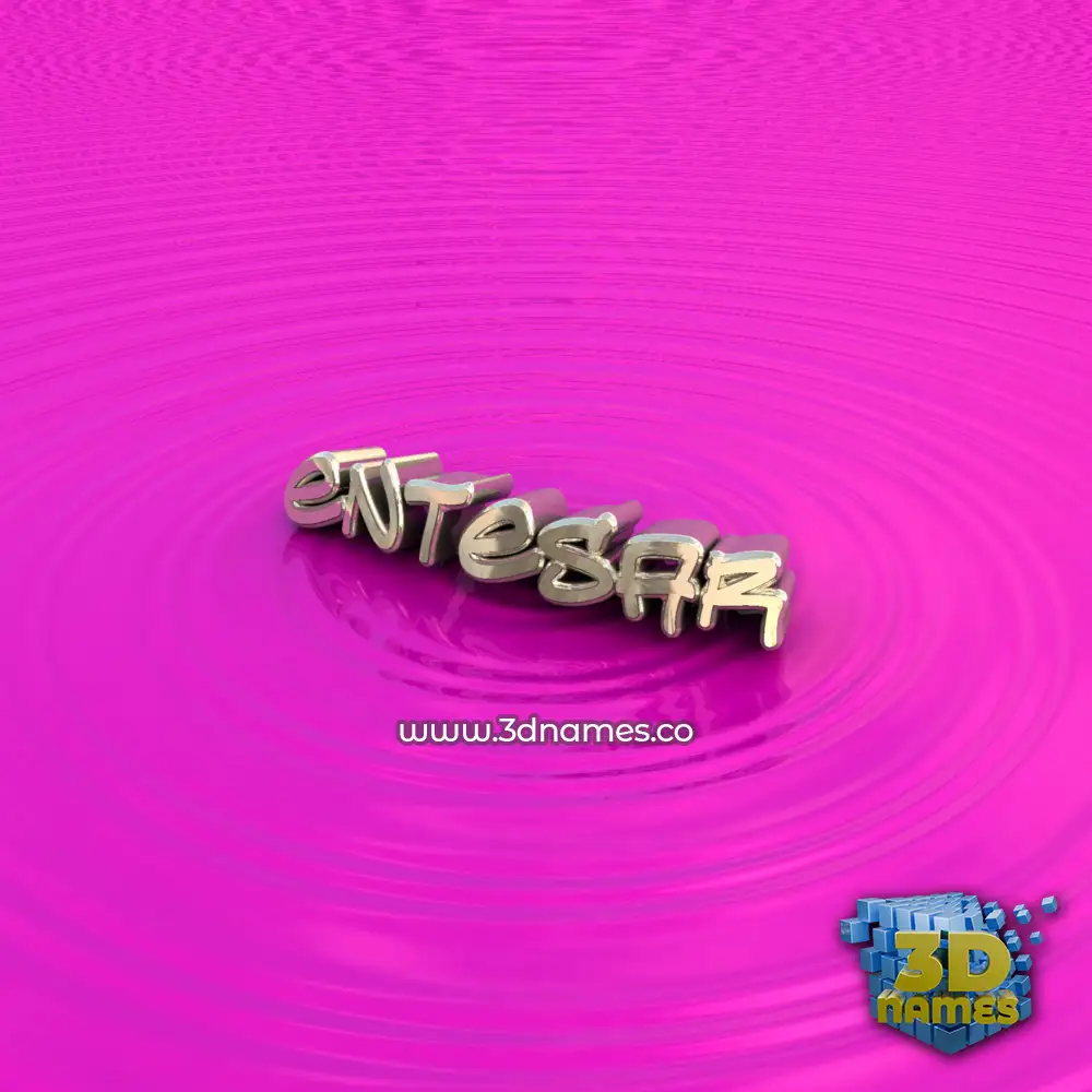 entesar in Pink Graffiti style - 3D name wallpaper