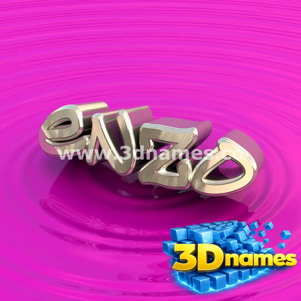 enzo in Pink Graffiti style - 3D name wallpaper