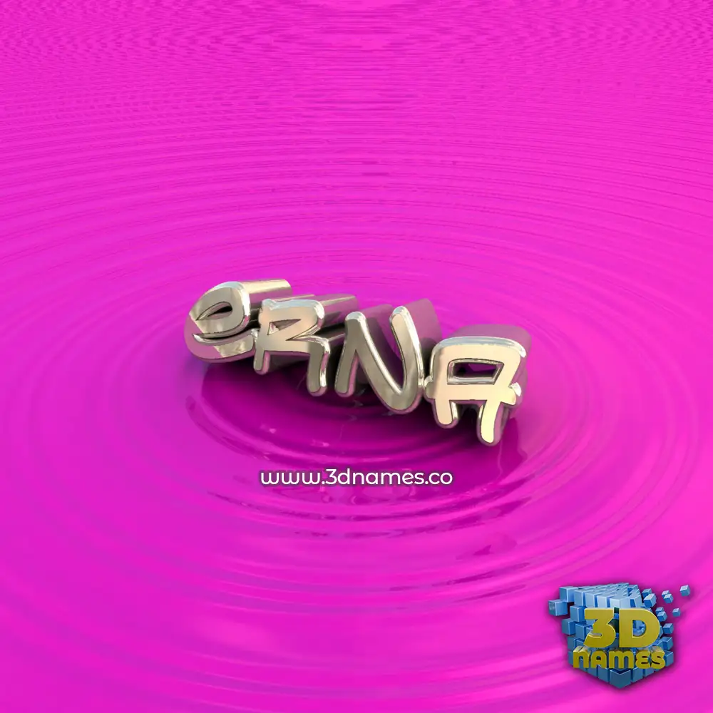 erna in Pink Graffiti style - 3D name wallpaper
