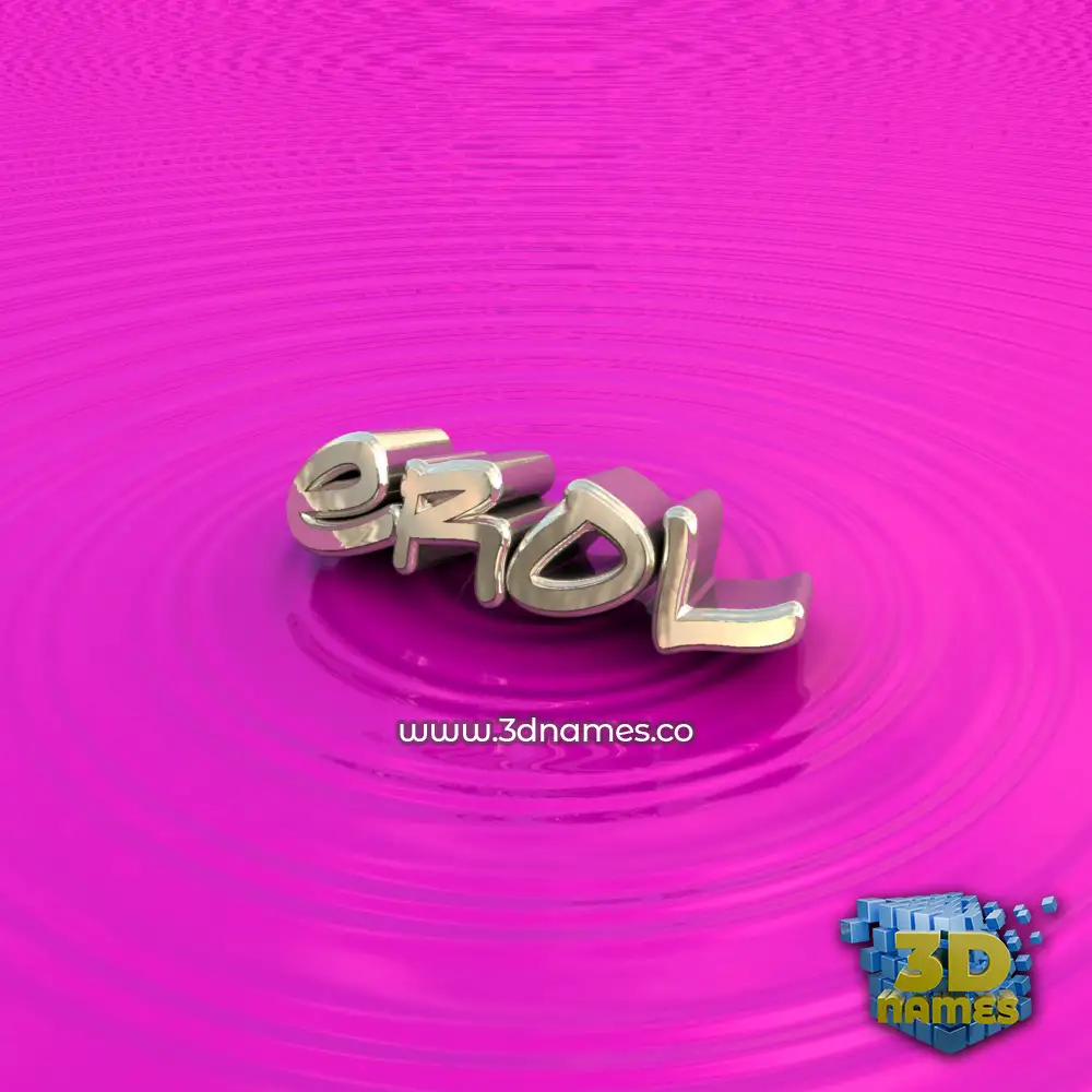 erol in Pink Graffiti style - 3D name wallpaper