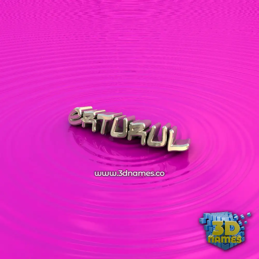 erturul in Pink Graffiti style - 3D name wallpaper