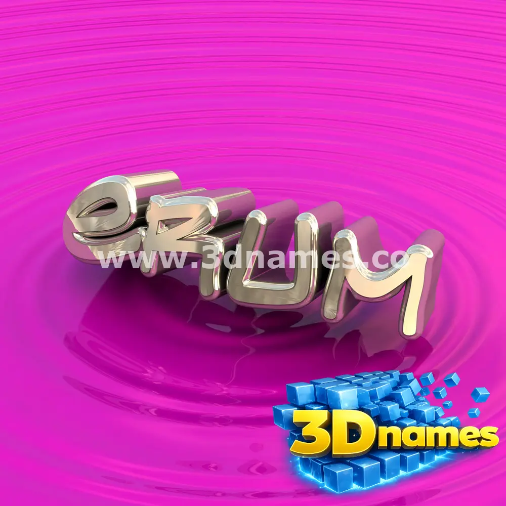 erum in Pink Graffiti style - 3D name wallpaper