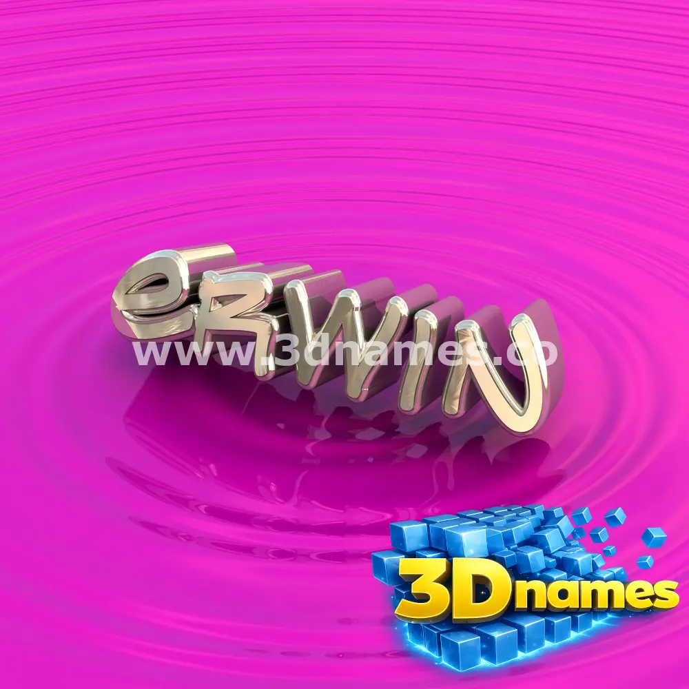 erwin in Pink Graffiti style - 3D name wallpaper