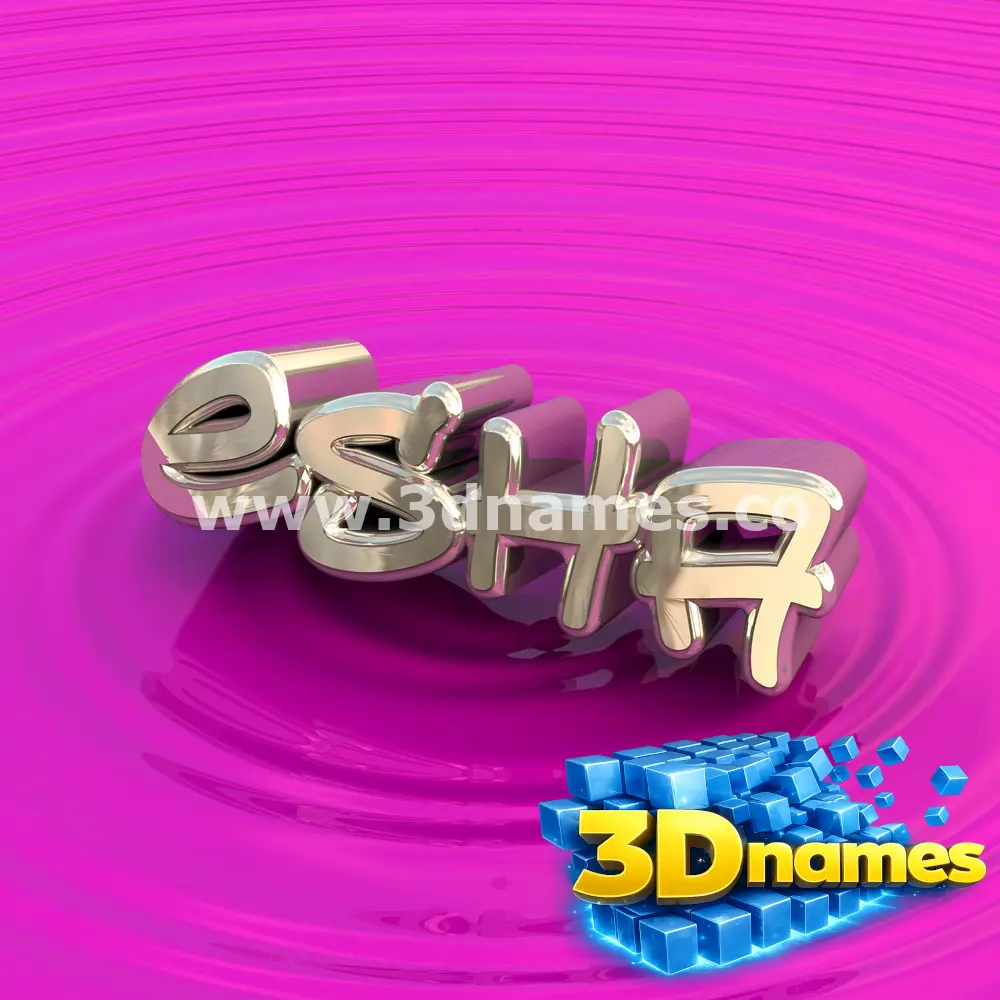 esha in Pink Graffiti style - 3D name wallpaper