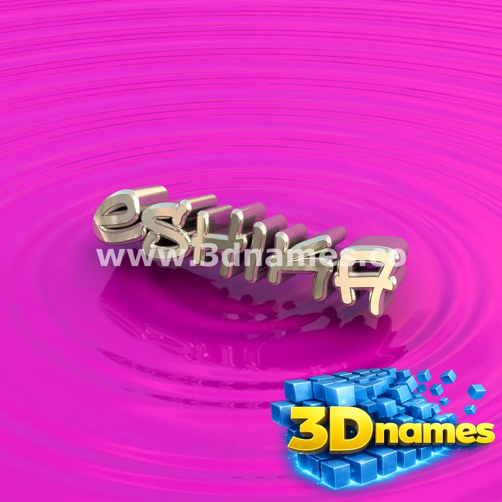 eshika in Pink Graffiti style - 3D name wallpaper
