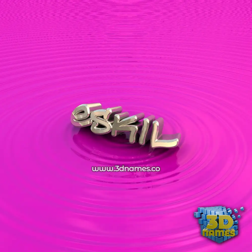 eskil in Pink Graffiti style - 3D name wallpaper