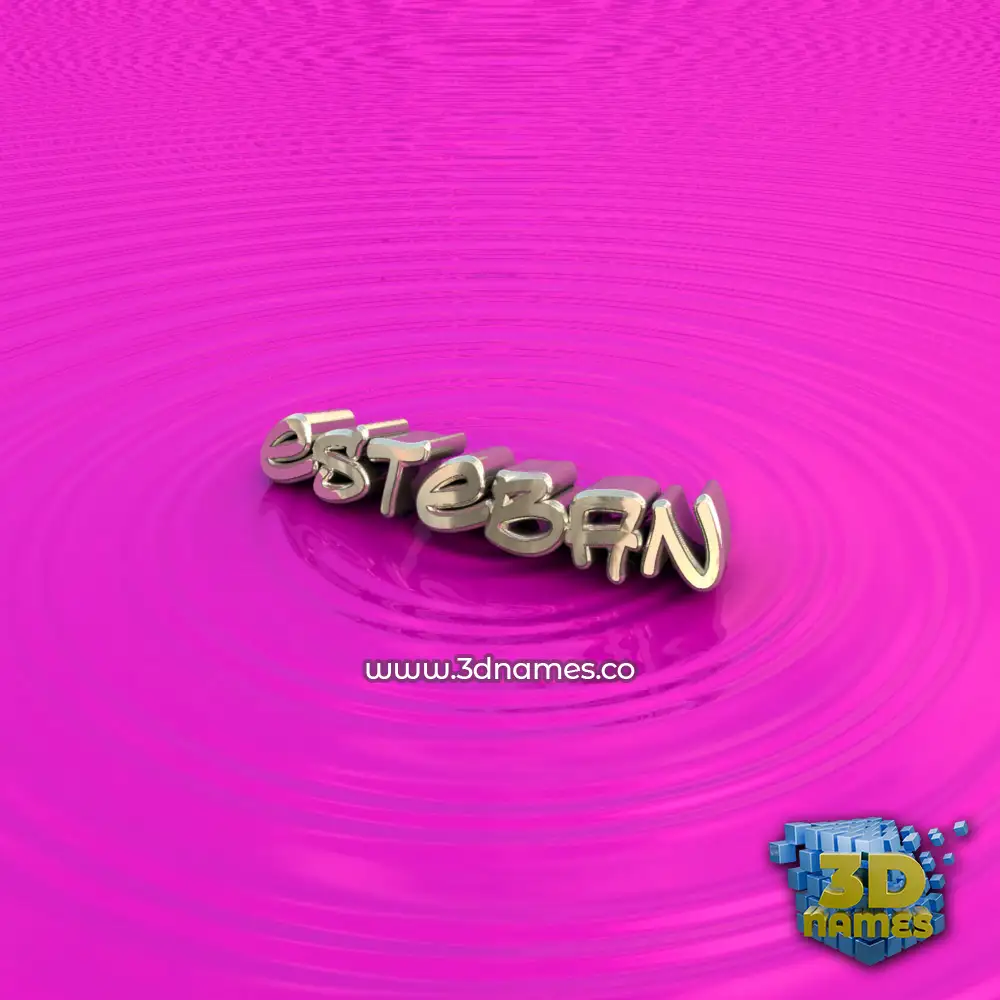 esteban in Pink Graffiti style - 3D name wallpaper