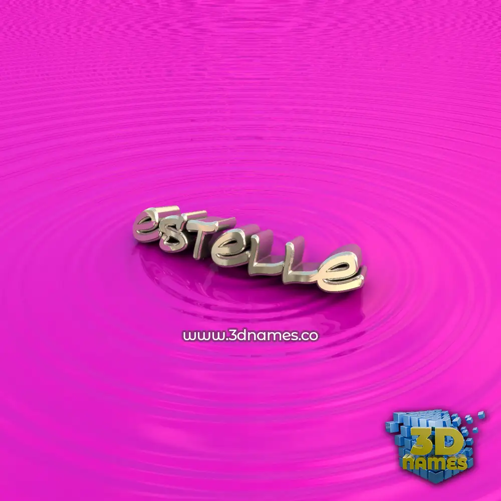 estelle in Pink Graffiti style - 3D name wallpaper