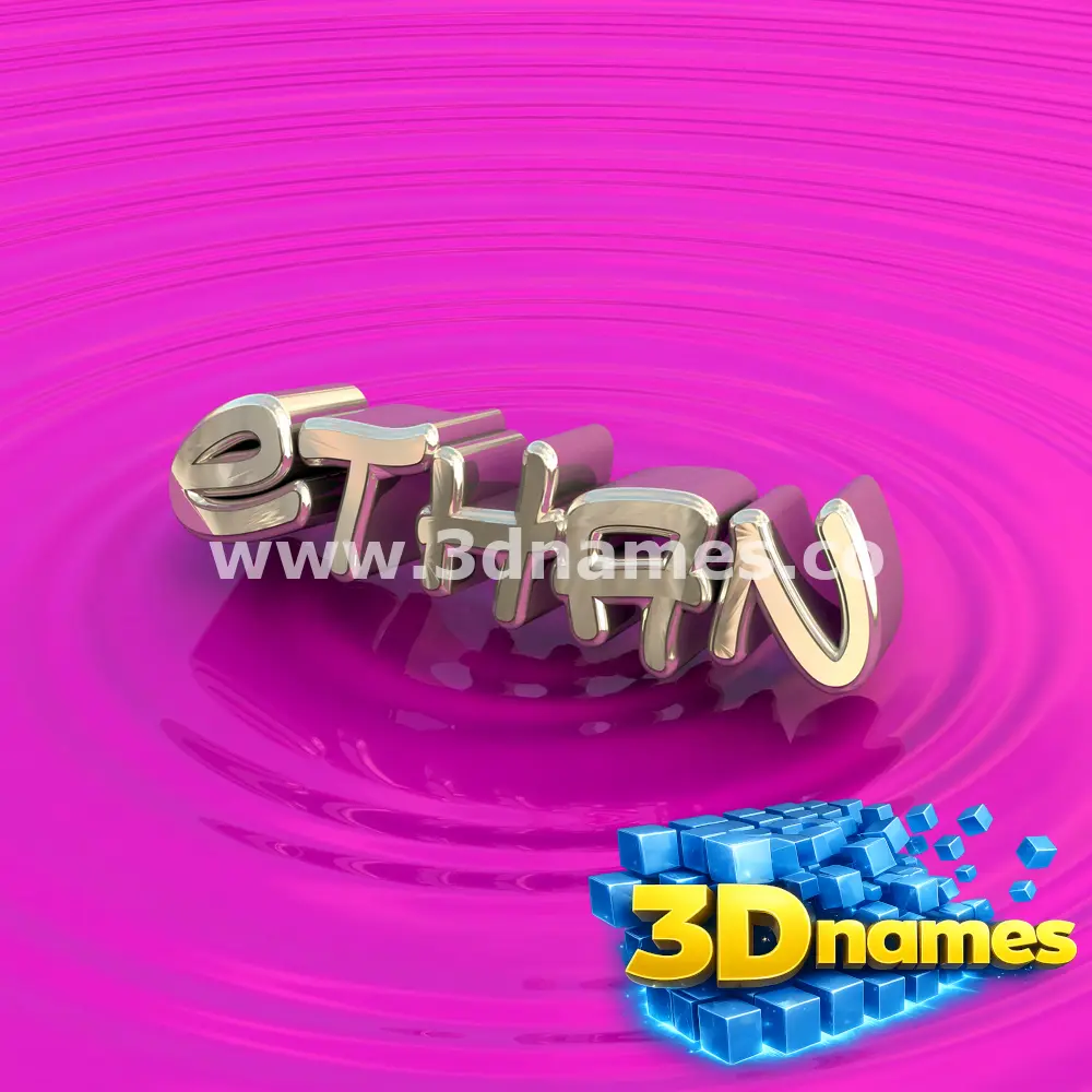 ethan in Pink Graffiti style - 3D name wallpaper
