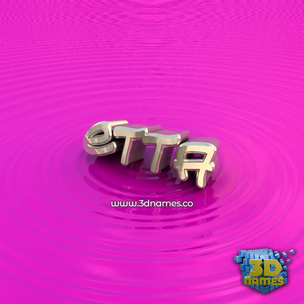 etta in Pink Graffiti style - 3D name wallpaper