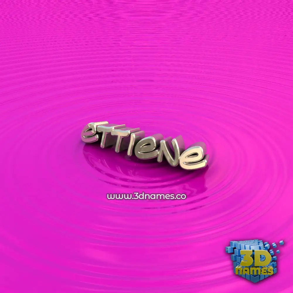 ettiene in Pink Graffiti style - 3D name wallpaper