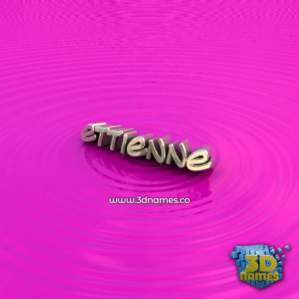 ettienne in Pink Graffiti style - 3D name wallpaper