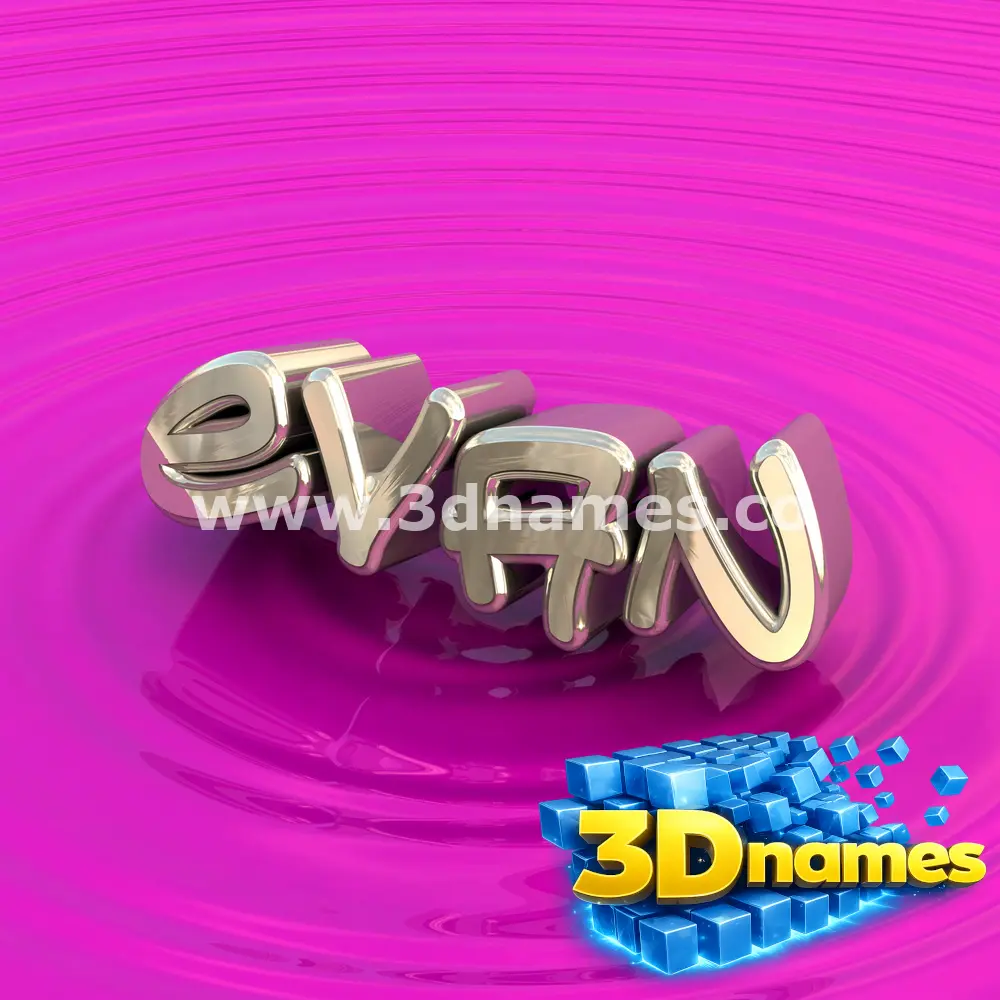 evan in Pink Graffiti style - 3D name wallpaper