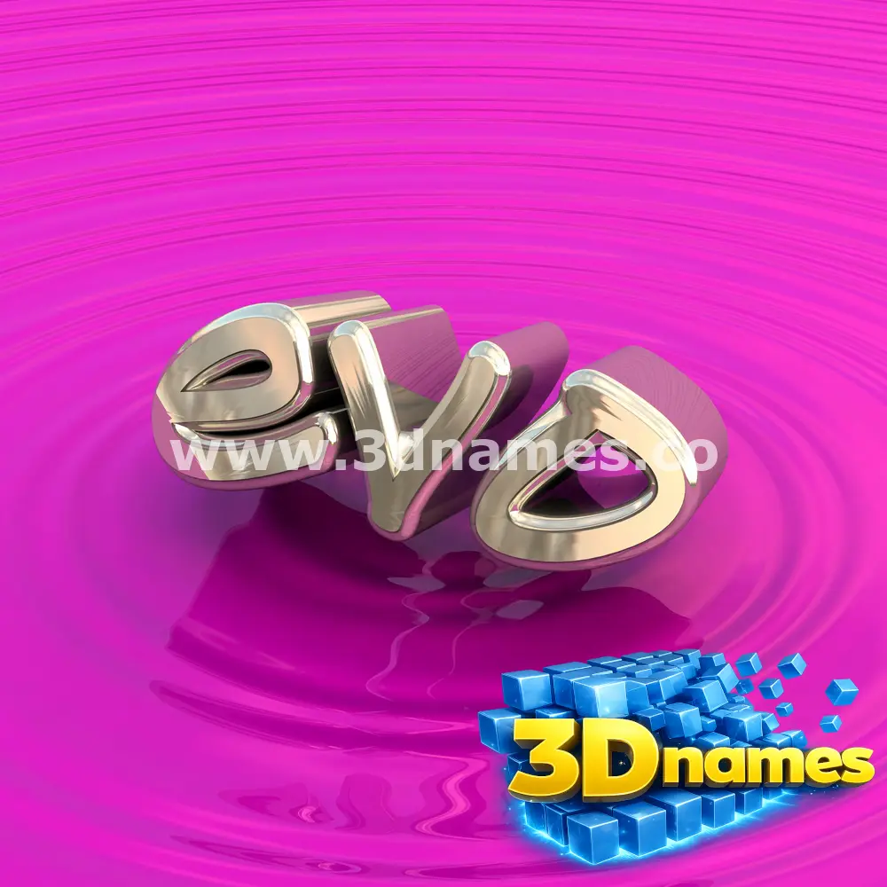 evo in Pink Graffiti style - 3D name wallpaper