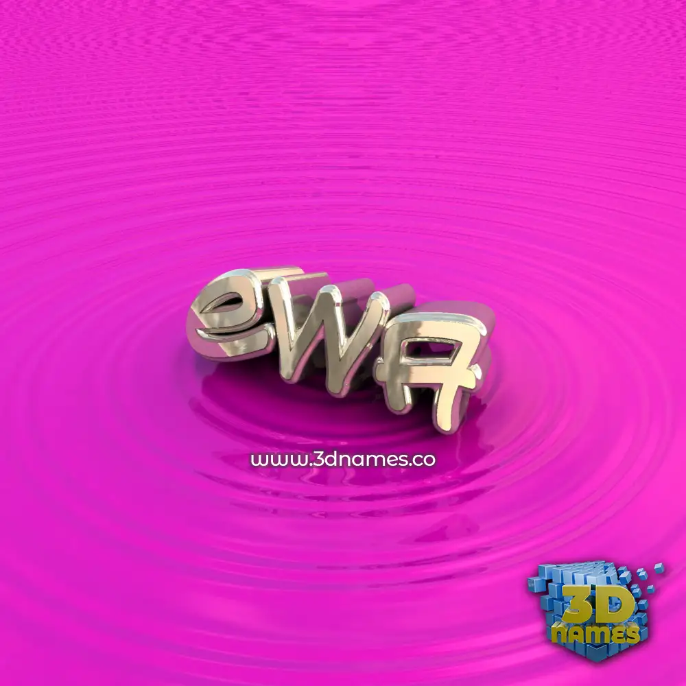 ewa in Pink Graffiti style - 3D name wallpaper
