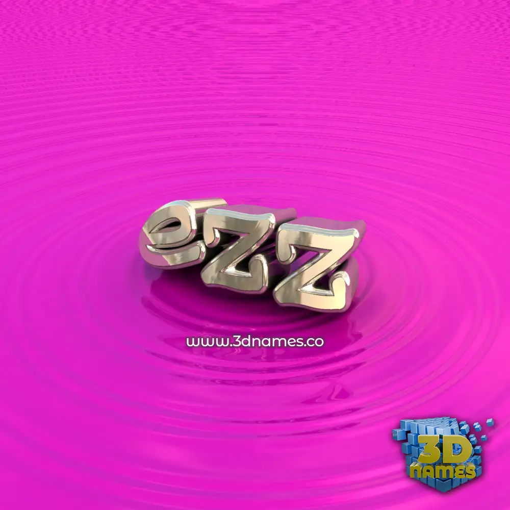 ezz in Pink Graffiti style - 3D name wallpaper