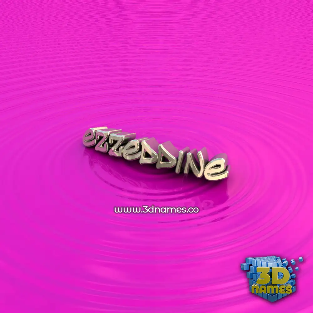 ezzeddine in Pink Graffiti style - 3D name wallpaper