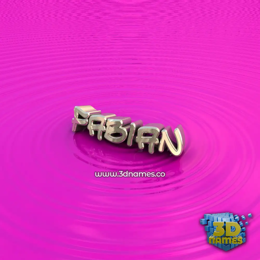 fabian in Pink Graffiti style - 3D name wallpaper