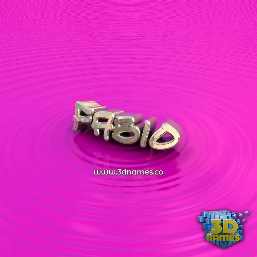 fabio in Pink Graffiti style - 3D name wallpaper