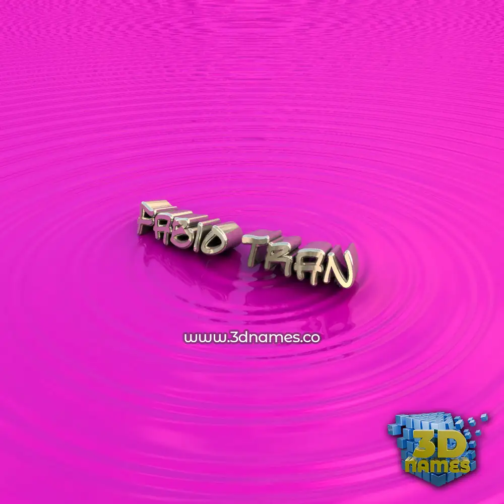 fabio tran in Pink Graffiti style - 3D name wallpaper