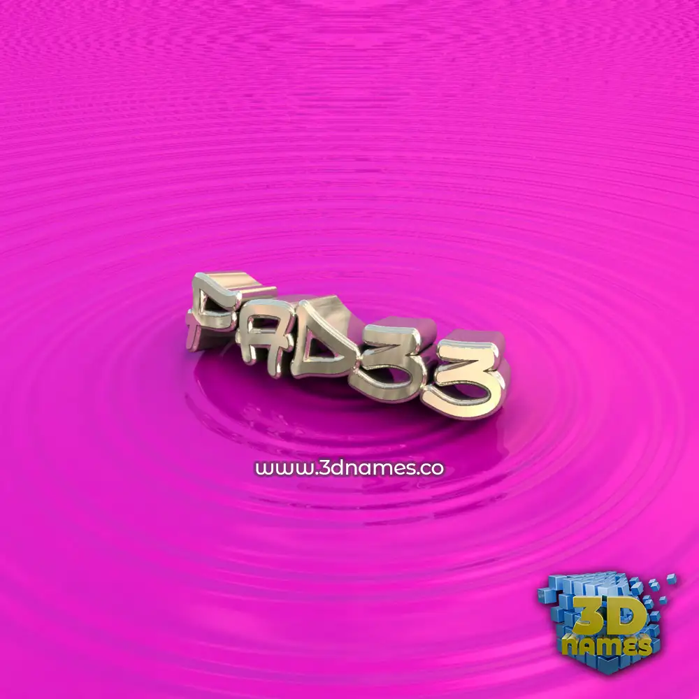fad33 in Pink Graffiti style - 3D name wallpaper