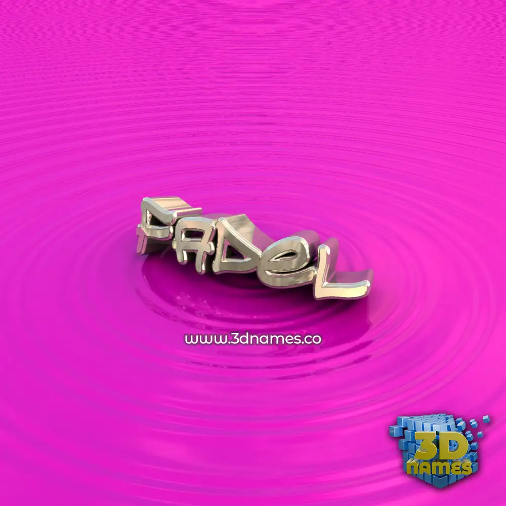 fadel in Pink Graffiti style - 3D name wallpaper