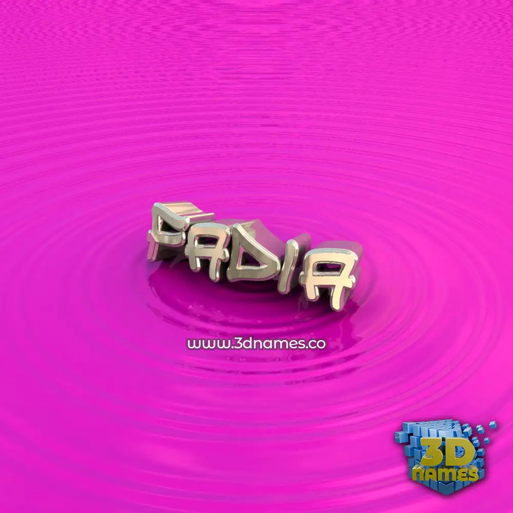 fadia in Pink Graffiti style - 3D name wallpaper