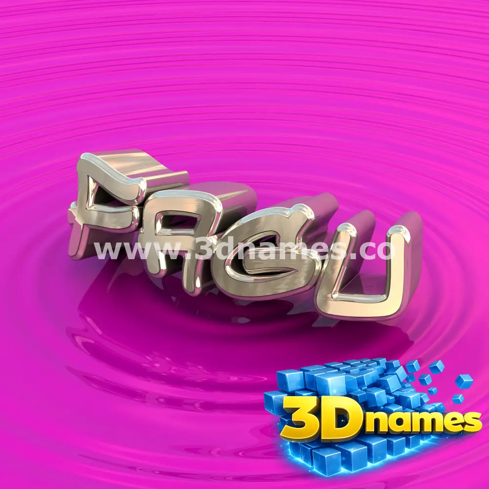 fagu in Pink Graffiti style - 3D name wallpaper