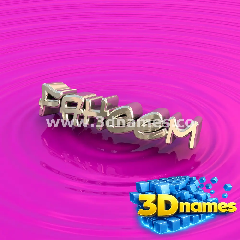faheem in Pink Graffiti style - 3D name wallpaper