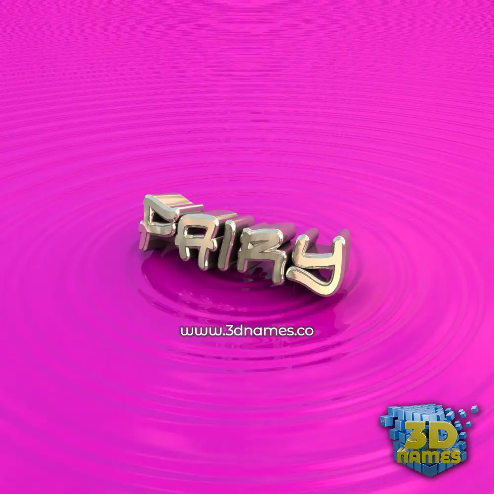fairy in Pink Graffiti style - 3D name wallpaper