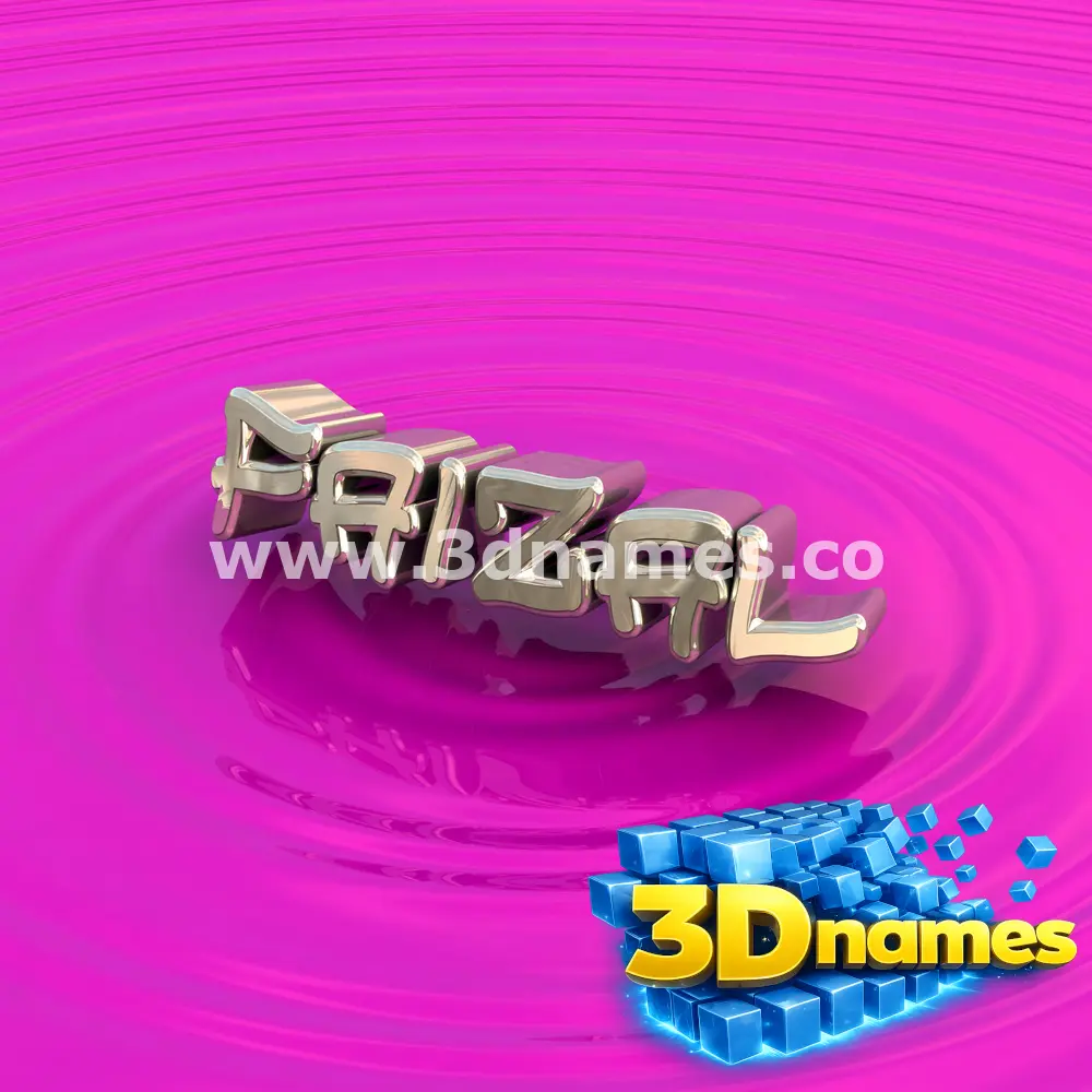 faizal in Pink Graffiti style - 3D name wallpaper