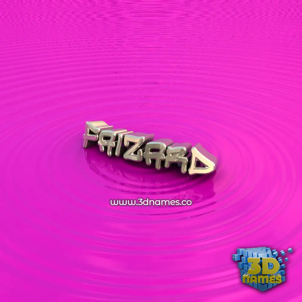 faizard in Pink Graffiti style - 3D name wallpaper