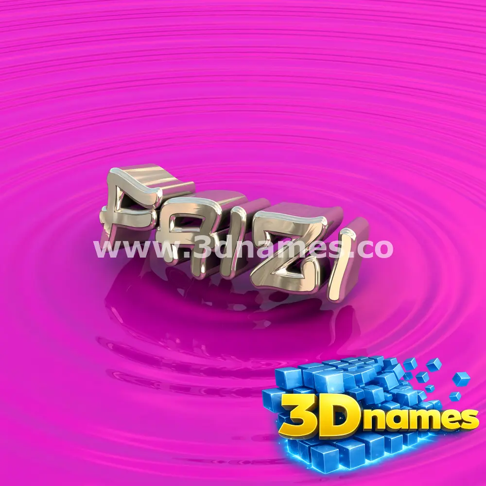 faizi in Pink Graffiti style - 3D name wallpaper