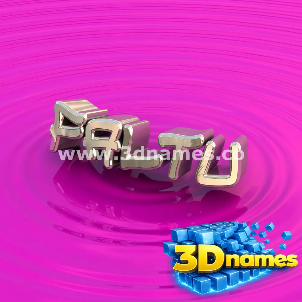 faltu in Pink Graffiti style - 3D name wallpaper